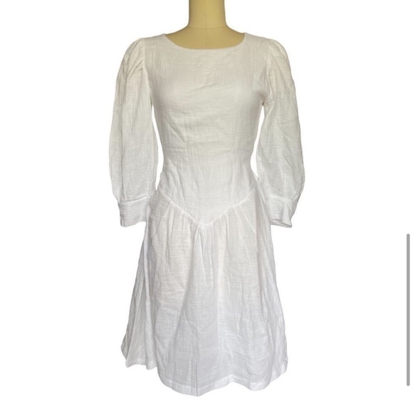 Tach Anker Cotton Mini Dress White XS - Picture 4 of 6